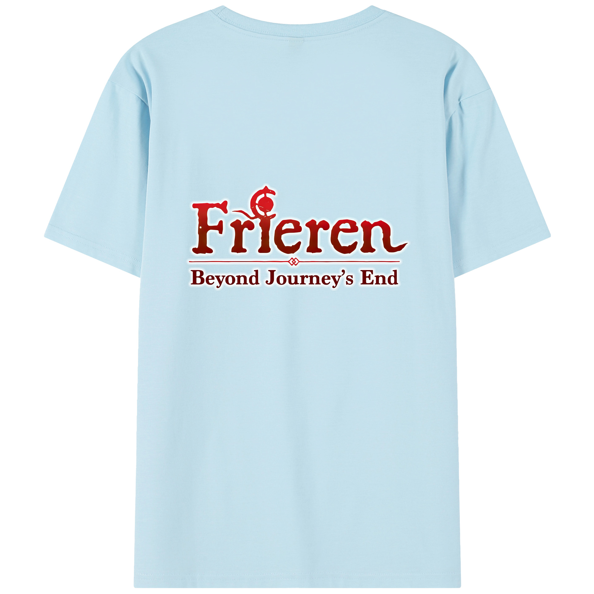 （画像用） 葬送のフリーレン Frieren 綿100％半袖Tシャツ（背面プリント）